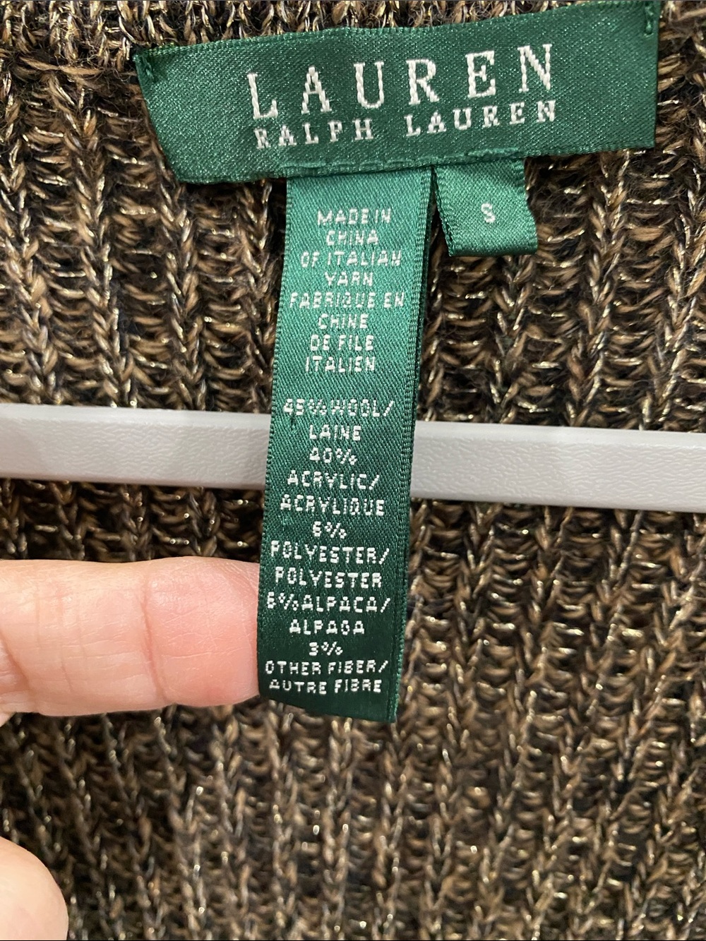 Lauren Ralph Lauren Wool Blend Long Cardigan Knit Size Small - Picture 4 of 11